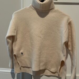 Ralph Lauren Women's Beige Turtleneck Sweater